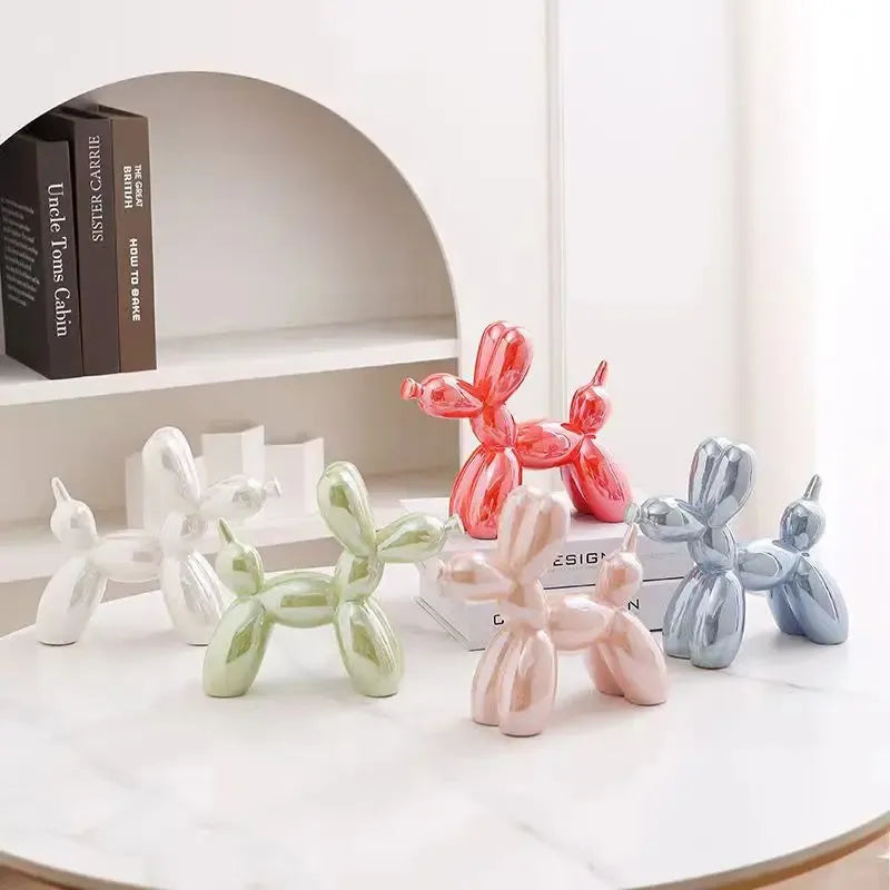 Mini Ceramic Balloon Dog Statue